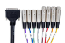 Load image into Gallery viewer, HOSATECH AES-805Y AES/EBU Snake DB25 to 4 x XLR3M and 4 x XLR3F