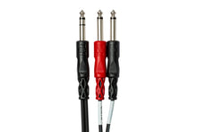 Load image into Gallery viewer, HOSATECH STP-203 Insert Cable 3M 1/4 in TRS to Dual 1/4 in TS