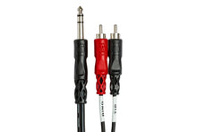 Load image into Gallery viewer, HosaTech TRS-203 Insert Cable 1/4 in TRS to Dual RCA (3m)