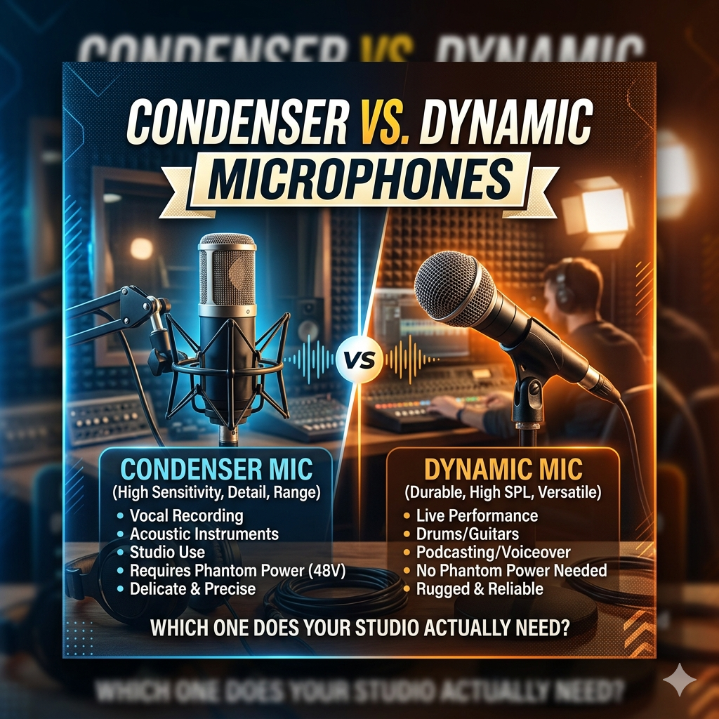 Condenser vs. Dynamic Microphones: Which One Does Your Studio Actually ...