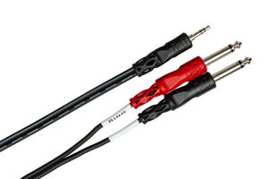 HOSATECH CMP-159 Stereo Breakout 10FT 3.5 mm TRS to Dual 1/4 in TS