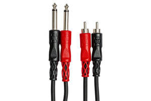 HOSATECH CPR-202 Dual 1/4 in TS to Dual RCA 2M
