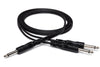 HOSATECH CYP-105 Y Cable 1/4 in TS to Dual 1/4 in TS