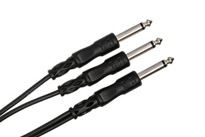 HOSATECH CYP-105 Y Cable 1/4 in TS to Dual 1/4 in TS