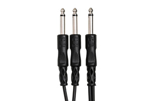 HOSATECH CYP-105 Y Cable 1/4 in TS to Dual 1/4 in TS