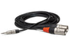 HOSATECH HMX-010Y Pro Stereo Breakout 10FT REAN 3.5 mm TRS to Dual XLR3M