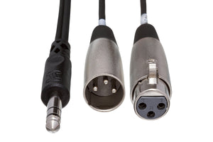 HOSATECH SRC-204 Insert Cable 4M 1/4 in TRS to XLR3M and XLR3F