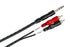HosaTech TRS-203 Insert Cable 1/4 in TRS to Dual RCA (3m)