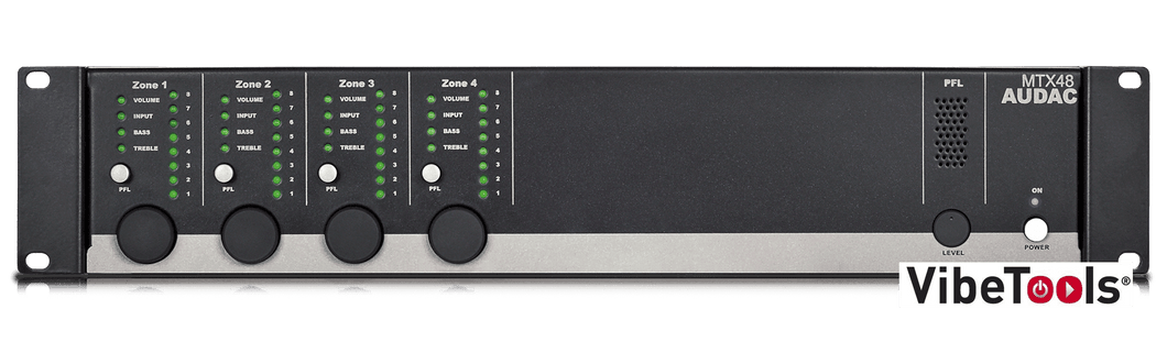 Audac R2 Audac MTX48 4-Zone Audio Matrix – vibetoolsng