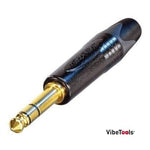 Neutrik NP3X-B 3 pole 1-4" professional phone plug, gold contacts, black shell