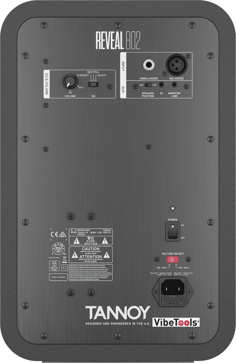 Tannoy Reveal 802 Compact Studio Reference Monitor (Pair)