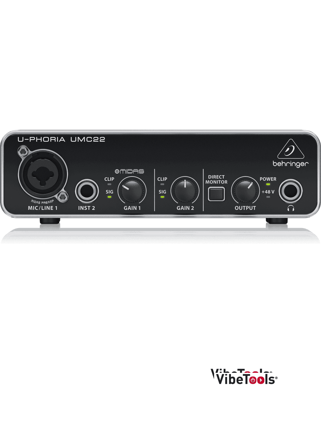 Behringer UMC22 Audiophile 2x2 USB Audio Interface With Midas Mic Prea ...