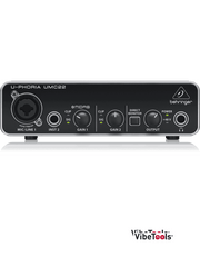 Behringer UMC22 Audiophile 2x2 USB Audio Interface with Midas Mic Preamplifier